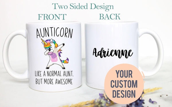 Personalized Aunticorn - White Ceramic Mug