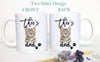 Personalized Bengal Cat Mom and Dad Individual or Mug Set- White Ceramic Custom Mug