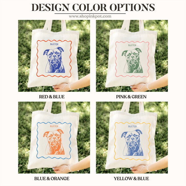 Custom Pet Tote Bag | Dog Cat Pet Portrait Gift, Custom Cat Photo Tote, Pet Memorial Pet Lover Gift, Cat Dog Mom Gift, Custom Cat Owner Tote