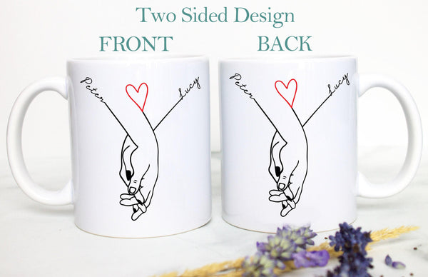 Personalized Holding Hands Mug