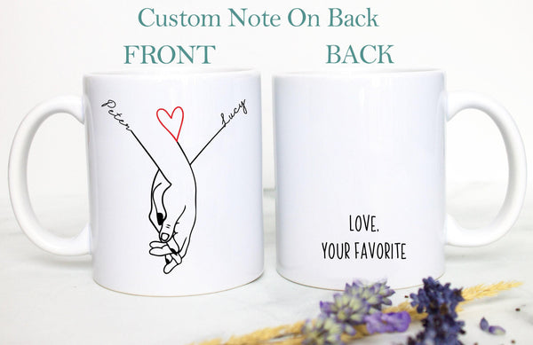 Personalized Holding Hands Mug