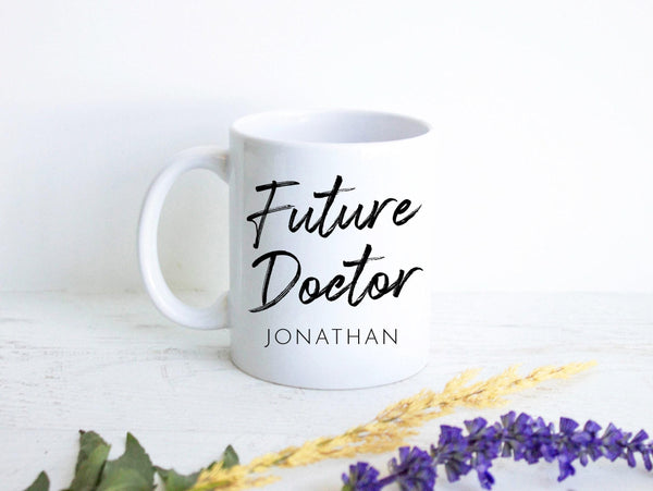 Future Doctor With Custom Name - White Ceramic Mug