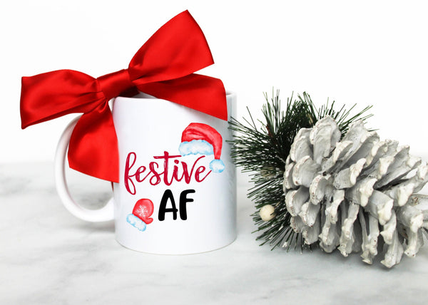 Festive AF Mug - White Ceramic Mug