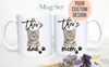 Personalized Bengal Cat Mom and Dad Individual or Mug Set- White Ceramic Custom Mug