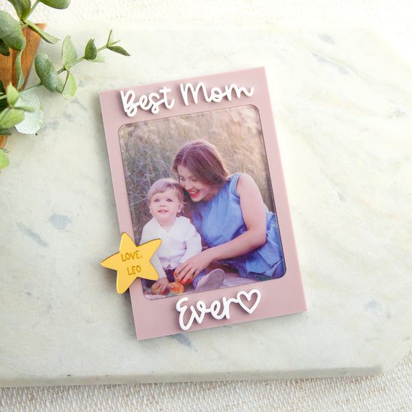 Best Mom Ever Gift, Personalized Photo Magnet, Custom Mom Magnet, Mother's Day Gift, Grandma Gift, Fridge Magnet Keepsake