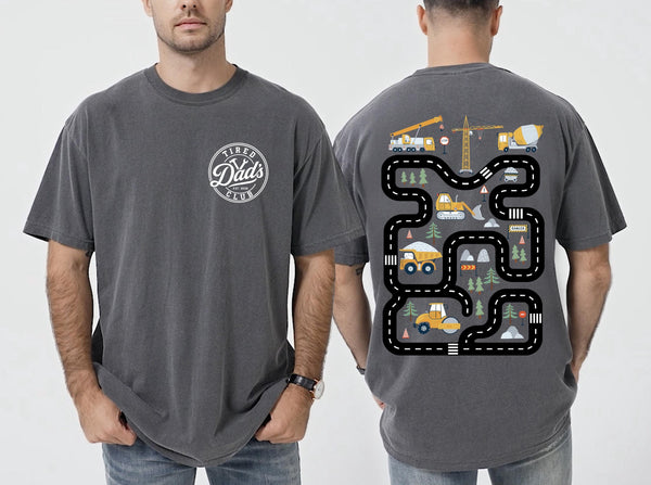 Comfort Colors® Tired Dads Club Shirt, Dad Shirt, Construction Truck Dad Tee, Funny Dad Gift, Car Track Shirt, Fathers Day Gift