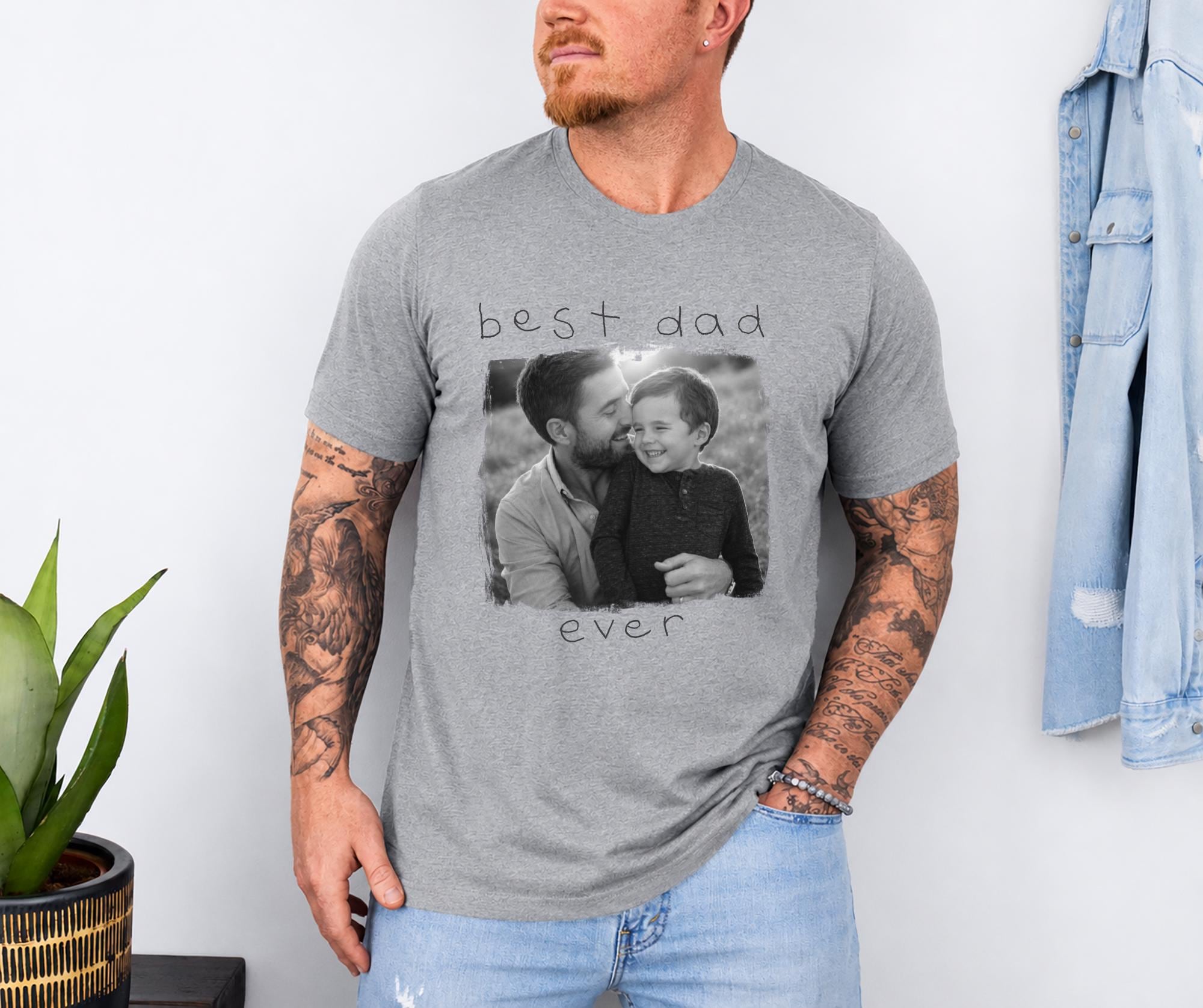 Kids Handwriting Dad Photo Shirt, Custom Picture Shirt For Dad, Personalized Fathers Day Gift From Kids