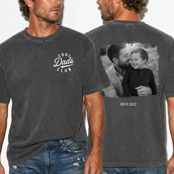 Custom Photo Dad Shirt, Personalized Father's Day Gift for Dad, Cool Dads Club Shirt, Dad EST Year Tee, Gift From Kids