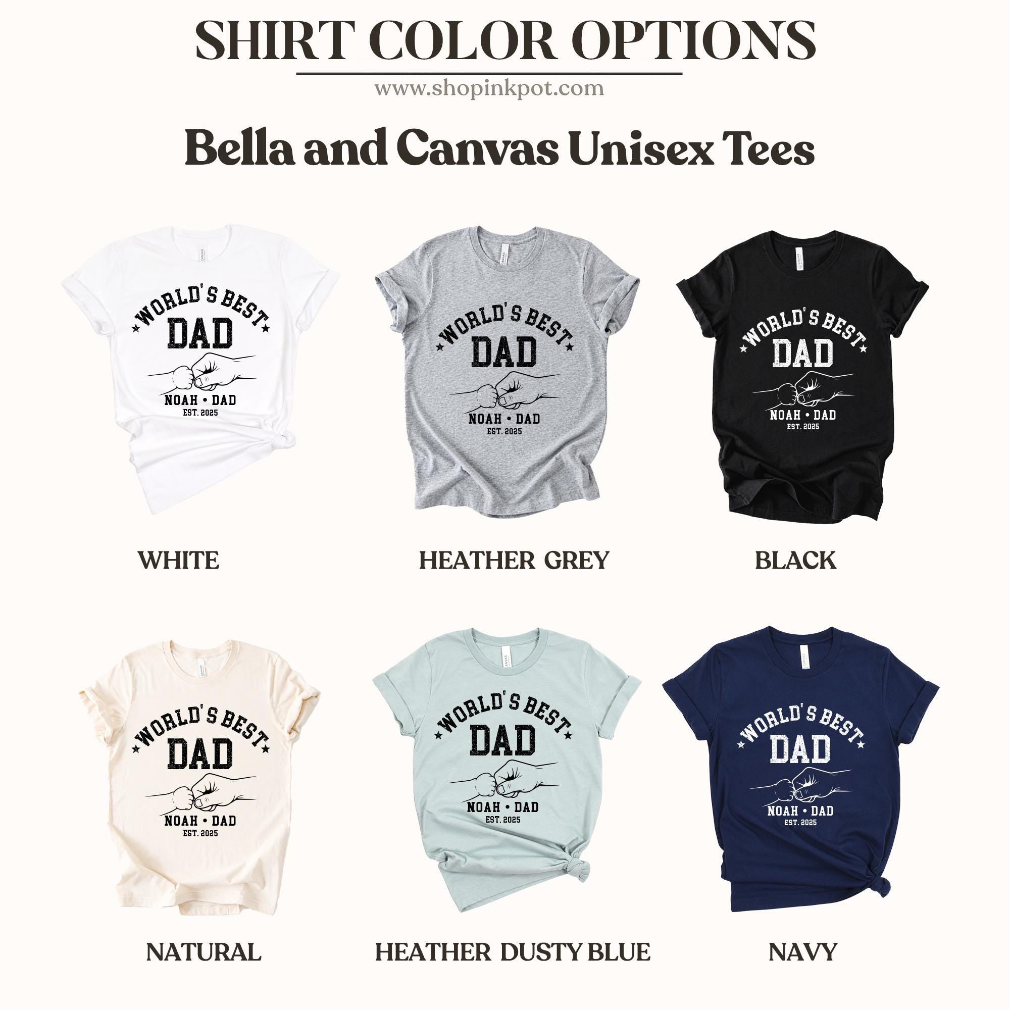 World’s Best Dad Shirt, Personalized Dad Shirt, Custom Father Child Fist Bump Tee, Dad Gift From Kids, Fathers Day Shirt