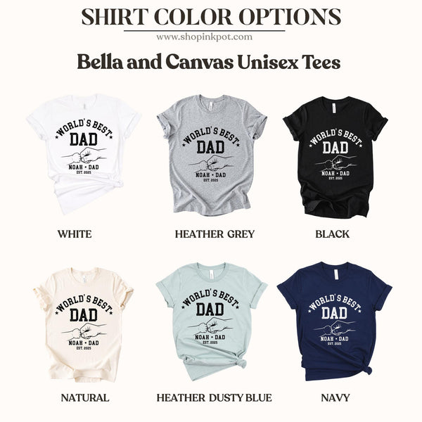 World’s Best Dad Shirt, Personalized Dad Shirt, Custom Father Child Fist Bump Tee, Dad Gift From Kids, Fathers Day Shirt