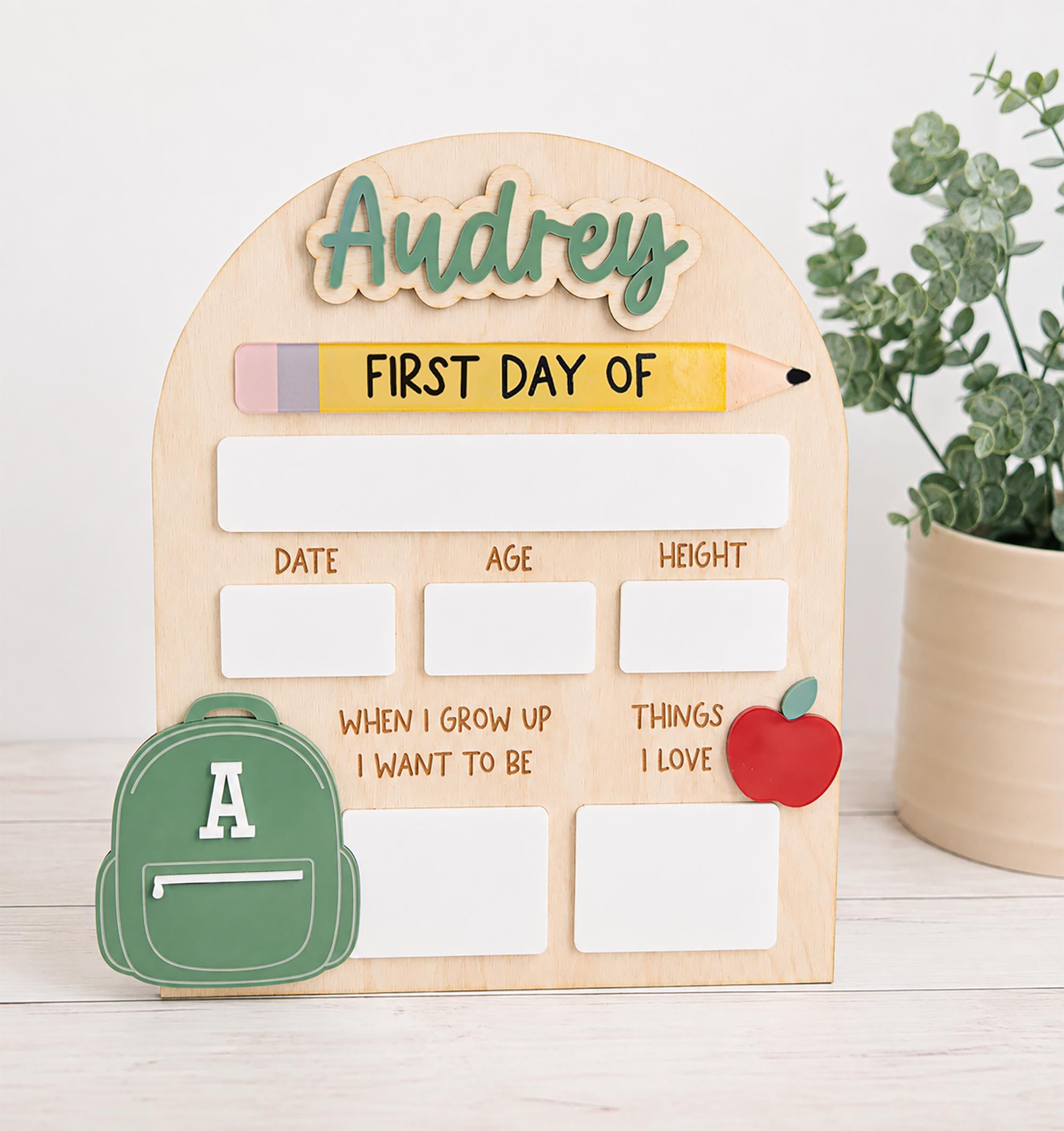 First & Last Day of School Sign, Custom Back to School Board, Reusable School Milestone Board, Photo Prop Sign