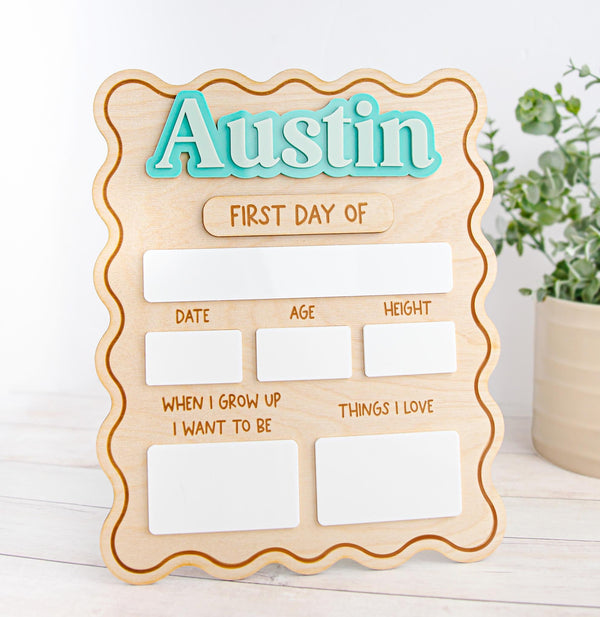 First & Last Day of School Sign, Custom Back to School Board, Reusable School Milestone Board, Photo Prop Sign