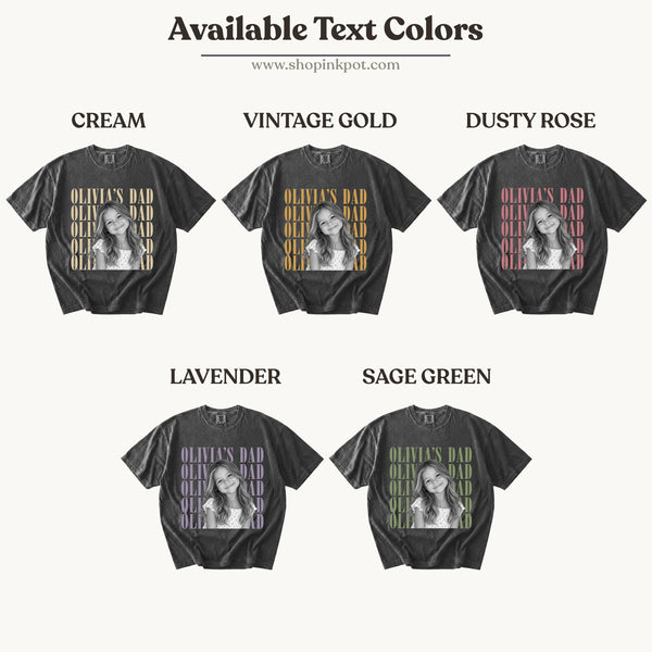Comfort Colors® Custom Dad Photo Sweatshirt or Shirt, Personalized Vintage Dad T-Shirt, Father’s Day Gift for Dad