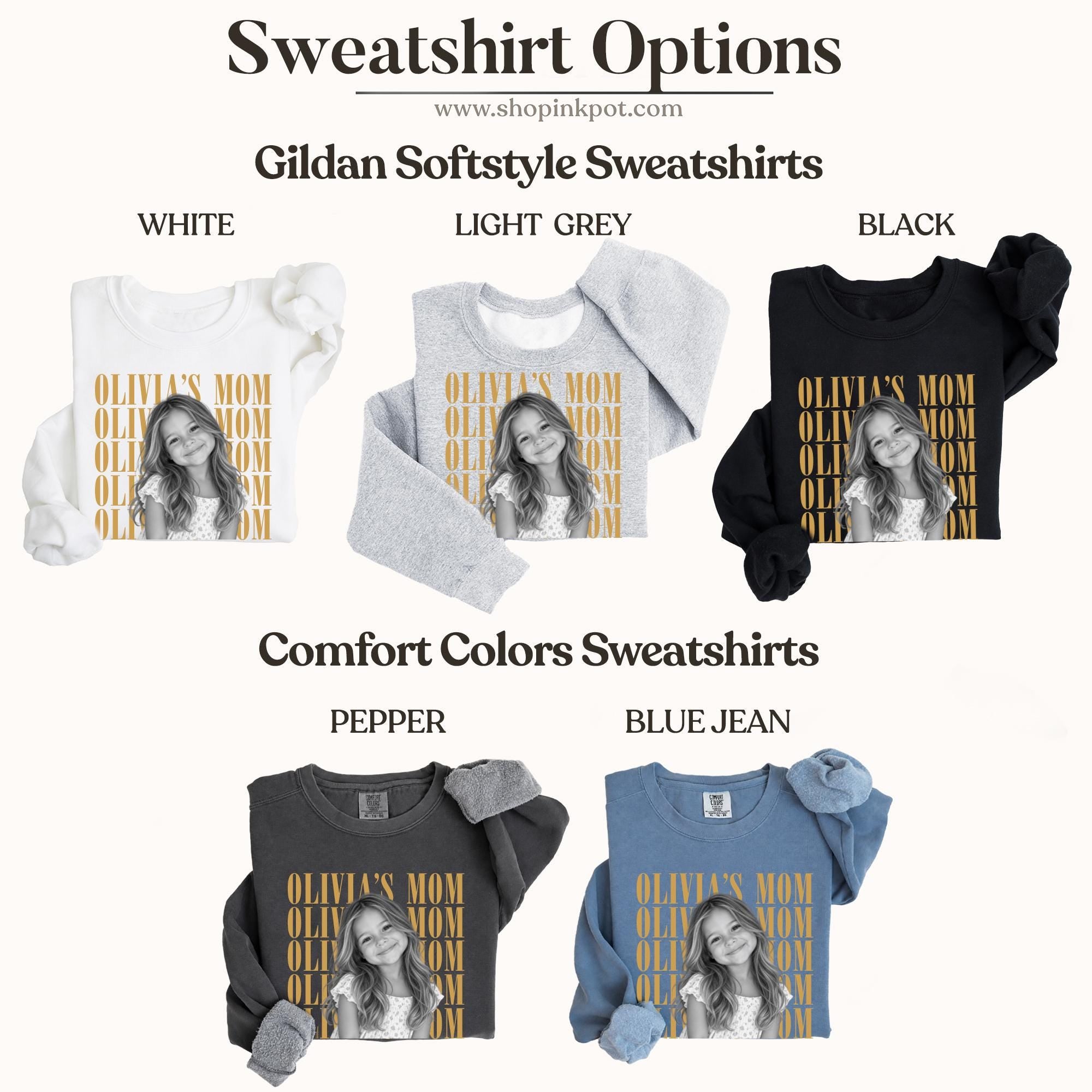 Comfort Colors® Custom Mom Photo Sweatshirt or Shirt, Personalized Mom Shirt, Vintage Photo T-Shirt, Mother’s Day Gift for Mom