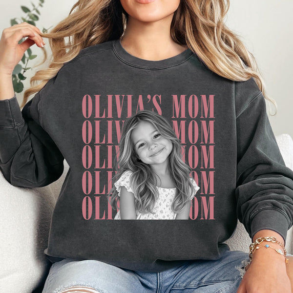 Comfort Colors® Custom Mom Photo Shirt or Sweatshirt, Personalized Mom Shirt, Vintage Photo T-Shirt, Mother’s Day Gift for Mom