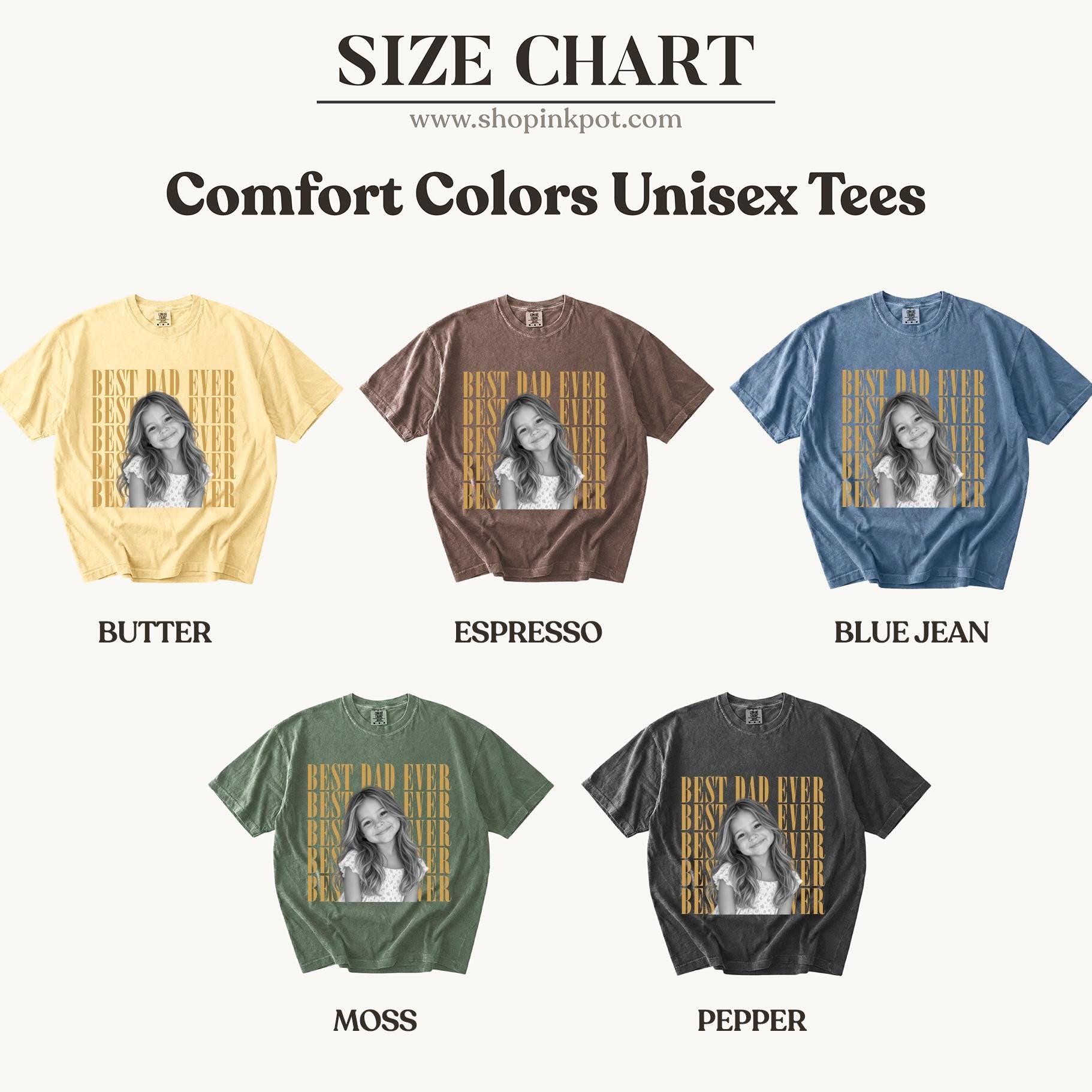 Comfort Colors® Best Dad Ever Photo Shirt or Sweatshirt, Custom Dad Shirt, Personalized Photo T-Shirt, Father’s Day Gift