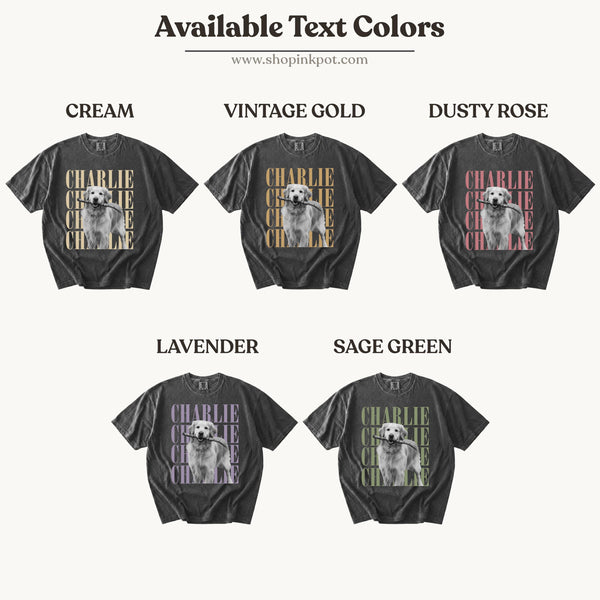 Comfort Colors® Custom Pet Photo Shirt, Personalized Dog Mom or Dad Shirt or Sweatshirt, Vintage Pet Portrait T-Shirt