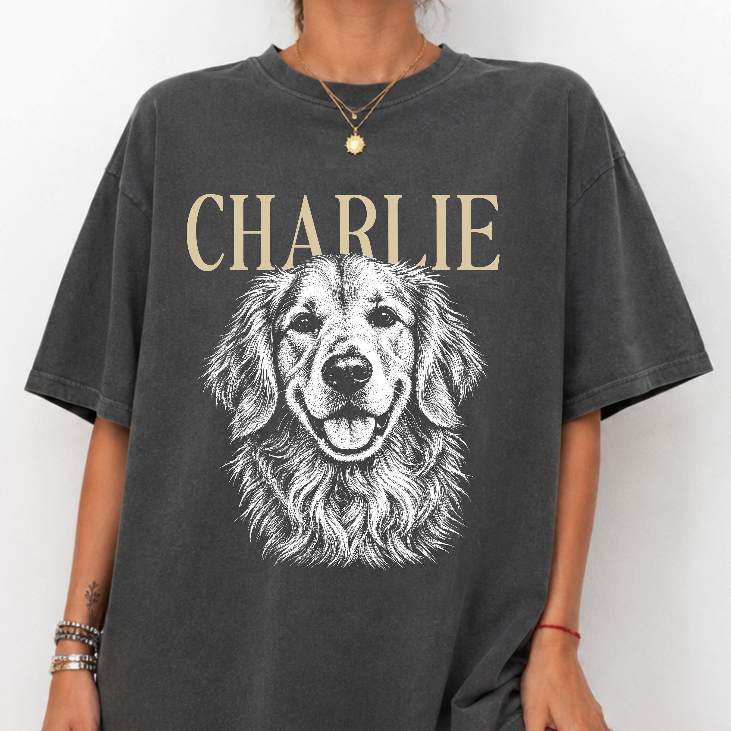 Comfort Colors® Custom Pet Photo Shirt or Sweatshirt, Personalized Pet Name T-Shirt, Vintage Dog & Cat Portrait Shirt