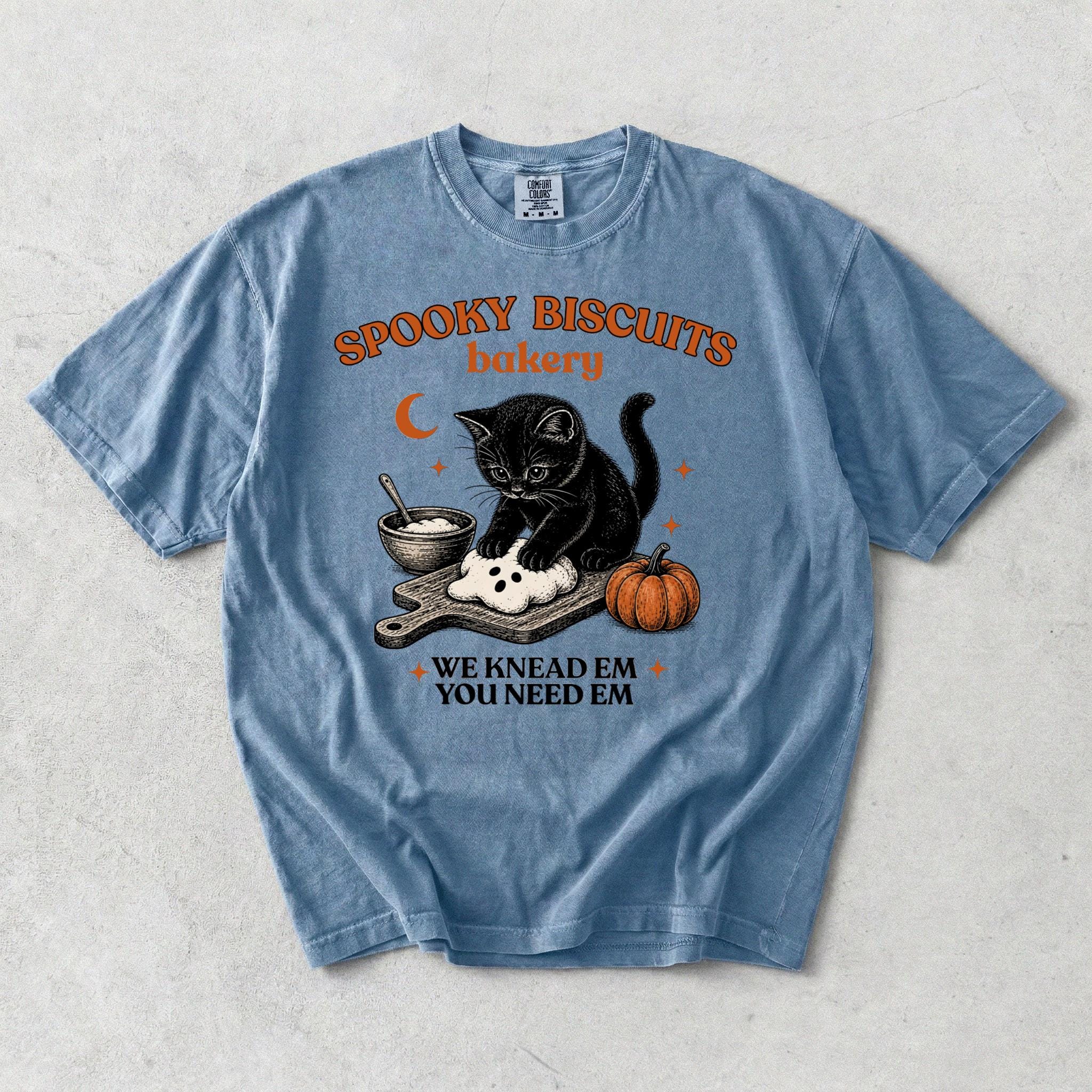 Spooky Biscuits T-Shirt | Baking Shirt, Gift For Baker, Funny Baking Shirt, Bakery Gift,Baking Mom Shirt, Cat Shirt