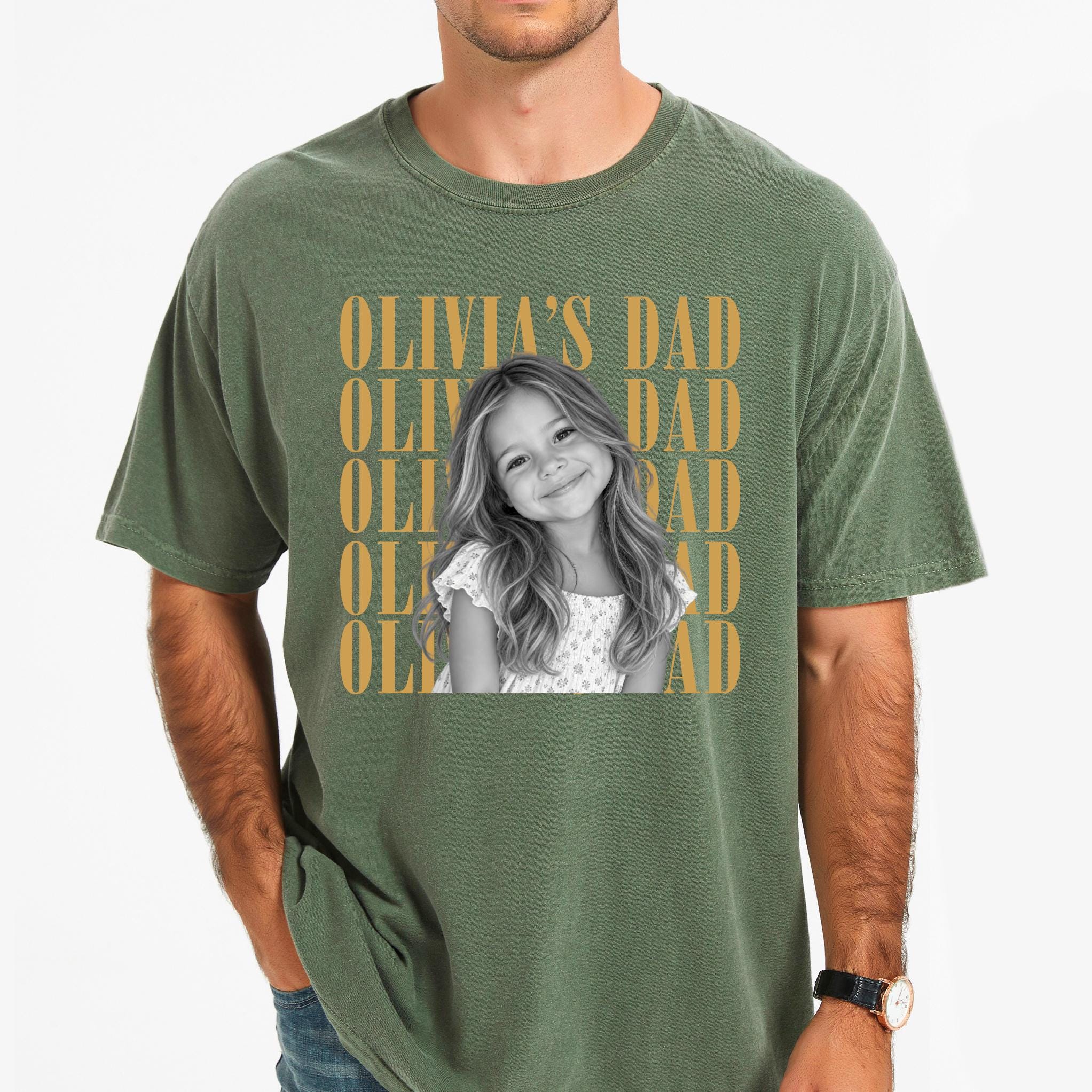 Comfort Colors® Custom Dad Photo Shirt or Sweatshirt, Personalized Vintage Dad T-Shirt, Father’s Day Gift for Dad