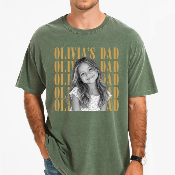 Comfort Colors® Custom Dad Photo Shirt or Sweatshirt, Personalized Vintage Dad T-Shirt, Father’s Day Gift for Dad