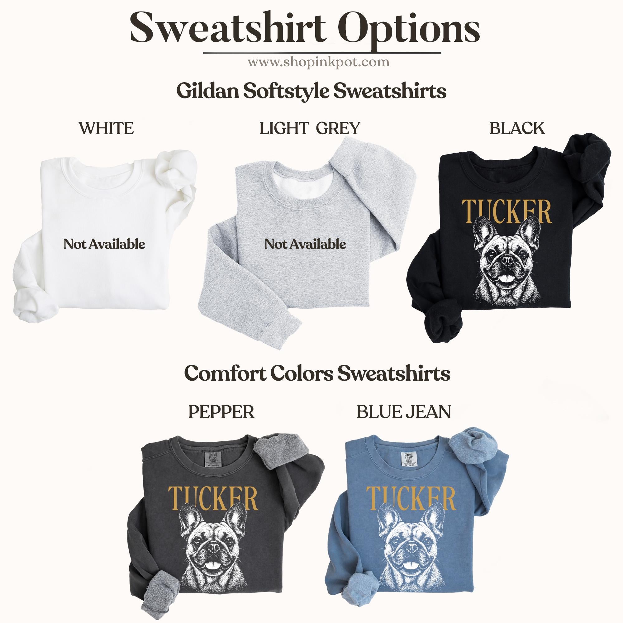 Comfort Colors® Custom Pet Photo Shirt or Sweatshirt, Personalized Pet Name T-Shirt, Vintage Dog & Cat Portrait Shirt