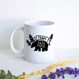 Personalized "Papa Bear" EST - White Ceramic Mug
