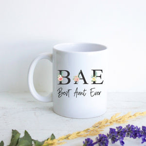 B.A.E Best Aunt Ever - White Ceramic Mug - Inkpot