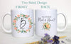 Pink Blush Roses Floral Will You Be My Maid of Honor? Custom Name - White Ceramic Mug
