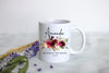 Burgundy Fall Floral Mother of the Groom Custom Name With Date - White Ceramic Mug - Inkpot