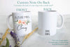 Future Mrs. Peach Floral Custom Name - White Ceramic Mug - Inkpot
