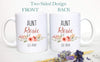 Personalized Aunt Name Peach Floral  - White Ceramic Mug - Inkpot