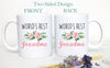 World's Best Grandma Floral - White Ceramic Mug
