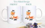 For Fox Sake - White Ceramic Fox Mug - Inkpot