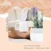 Succulent Wreath with Custom Name - White Ceramic Mug