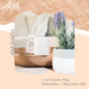 Boho Bohemian Succulent Floral Bridesmaid Custom Name With Date - White Ceramic Mug