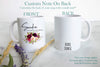 Burgundy Fall Floral Mother of the Groom Custom Name With Date - White Ceramic Mug