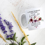 A Wise Woman Once Said Fuck This Shit Red Floral - White Ceramic Mug