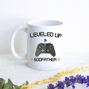 Leveled Up to Godfather Nintendo - White Ceramic Mug - Inkpot
