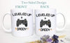 Leveled Up to Daddy PlayStation - White Ceramic Mug - Inkpot
