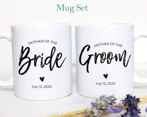 Mother of the Bride Mother of the Groom Individual or Mug Set Custom Date - White Ceramic Mug - Inkpot