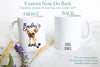 Personalized Chihuahua Mom and Dad Individual or Mug Set - White Ceramic Custom Mug