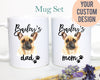 Personalized French Bulldog Mom and Dad Individual or Mug Set - White Ceramic Custom Mug - Inkpot