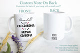 Promoted From Cat Grandma To Human Grandma - White Ceramic Mug