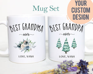 Best Grandpa and Grandma Ever Individual or Mug Set - White Ceramic Mug - Inkpot