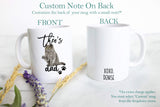 Personalized Grey British Shorthair Cat Mom and Dad Individual or Mug Set - White Ceramic Custom Mug