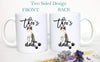 Personalized Norwegian Cat Mom and Dad Individual or Mug Set- White Ceramic Custom Mug