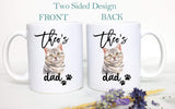Personalized Persian Cat Mom and Dad Individual or Mug Set - White Ceramic Custom Mug