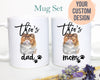 Personalized Persian Cat Mom and Dad Individual or Mug Set #2 - White Ceramic Custom Mug