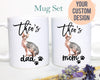 Personalized Sphynx Cat Mom and Dad Individual or Mug Set - White Ceramic Custom Mug - Inkpot